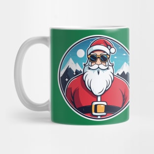 Santa Claus Sunglasses Christmas Drawing Mug